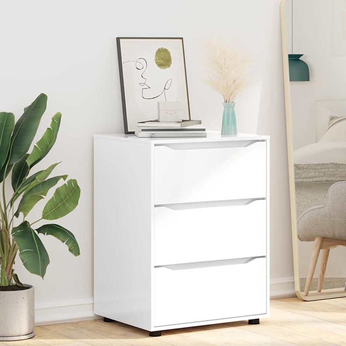 vidaXL Ντουλάπι αποθήκευσης 60 x 48 x 81 εκ Επεξεργασμένο Ξύλο
