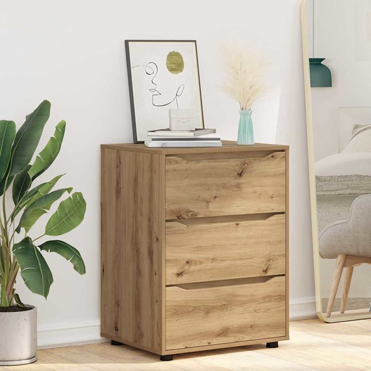 vidaXL Ντουλάπι αποθήκευσης 60 x 48 x 81 εκ Επεξεργασμένο Ξύλο