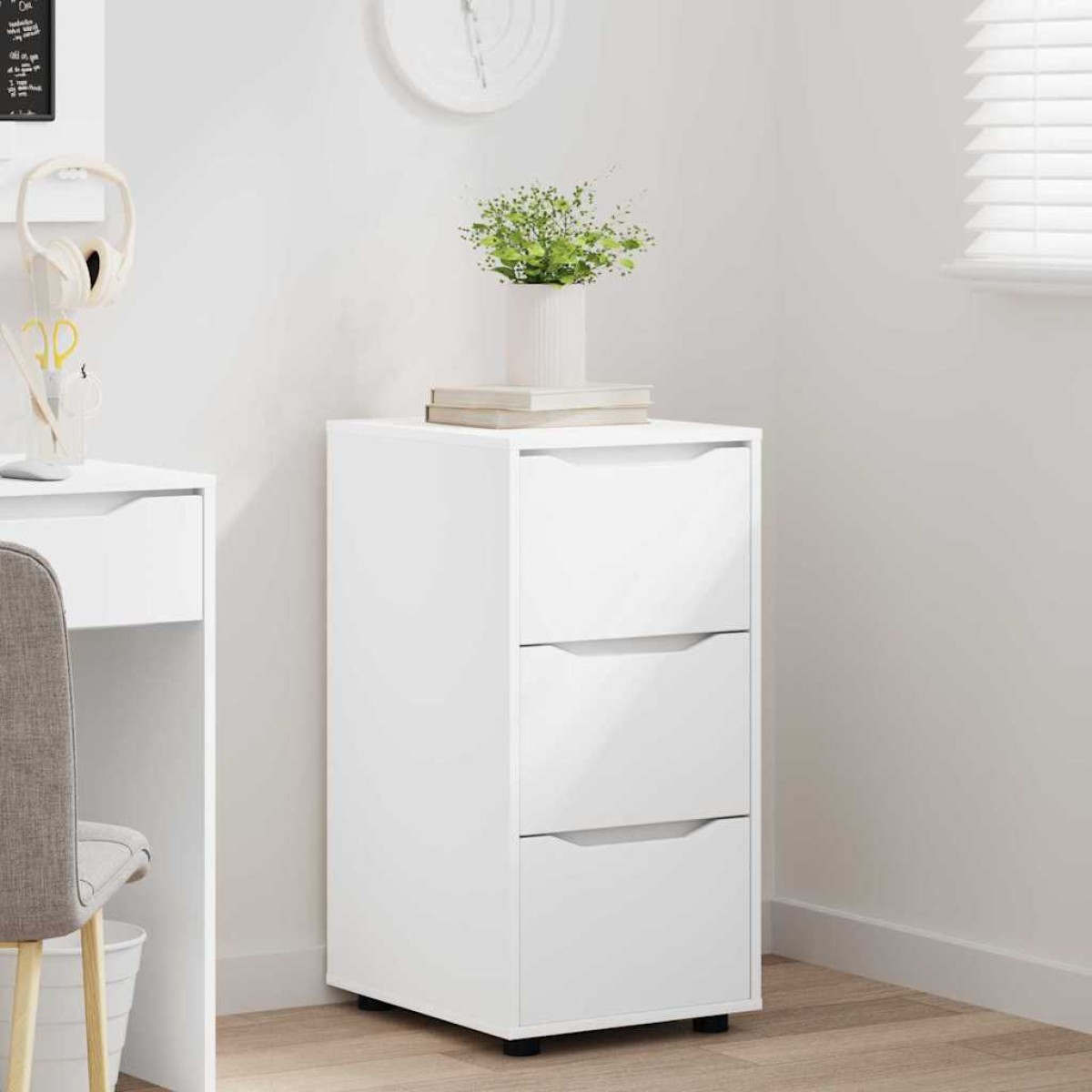 vidaXL Ντουλάπι αποθήκευσης 40 x 48 x 81 εκ Επεξεργασμένο Ξύλο Λευκό