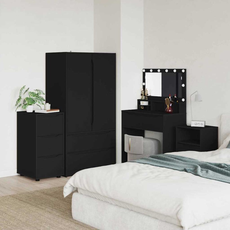 vidaXL Ντουλάπι αποθήκευσης 40 x 48 x 81 εκ Επεξεργασμένο Ξύλο Μαύρο