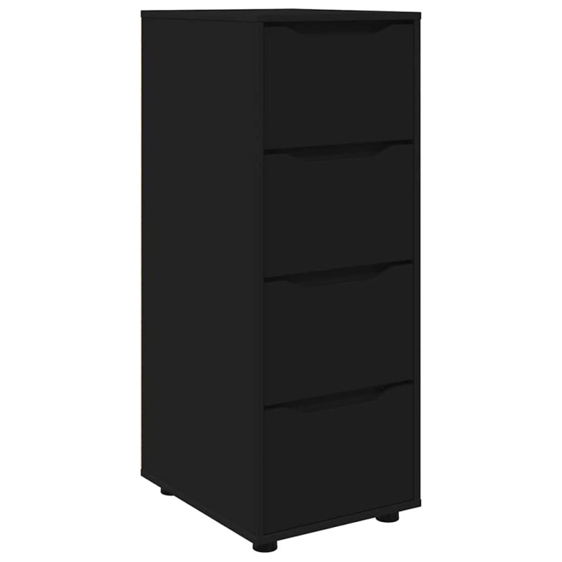 vidaXL Ντουλάπι αποθήκευσης 40 x 48 x 105 εκ Επεξεργασμένο Ξύλο Μαύρο