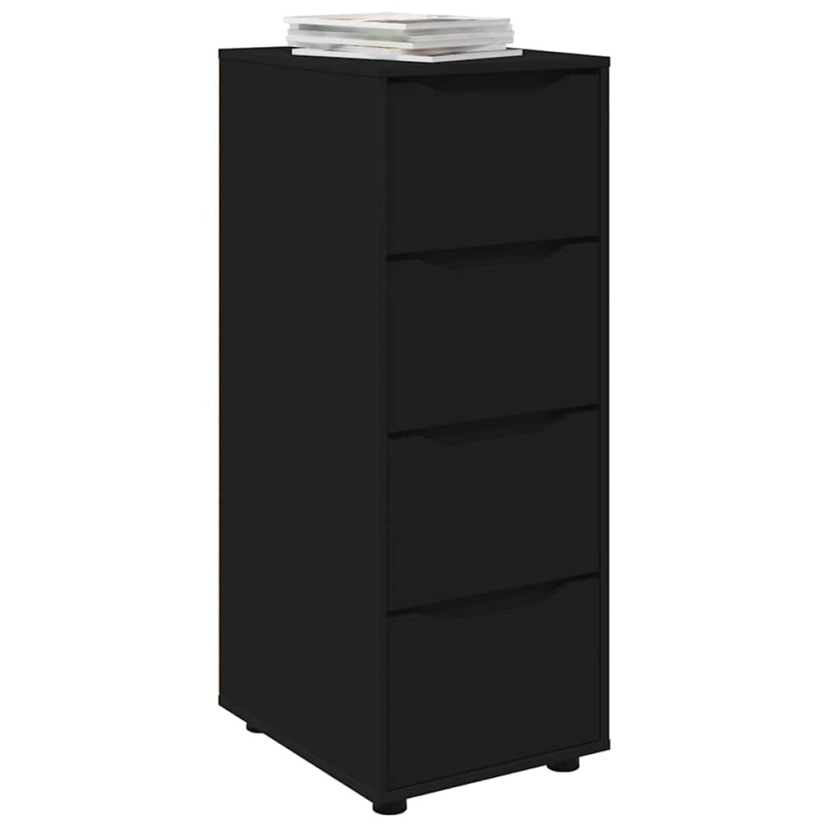 vidaXL Ντουλάπι αποθήκευσης 40 x 48 x 105 εκ Επεξεργασμένο Ξύλο Μαύρο