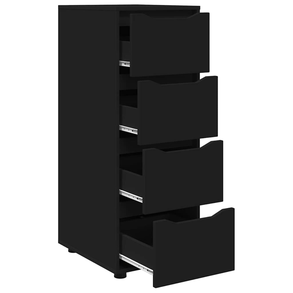 vidaXL Ντουλάπι αποθήκευσης 40 x 48 x 105 εκ Επεξεργασμένο Ξύλο Μαύρο