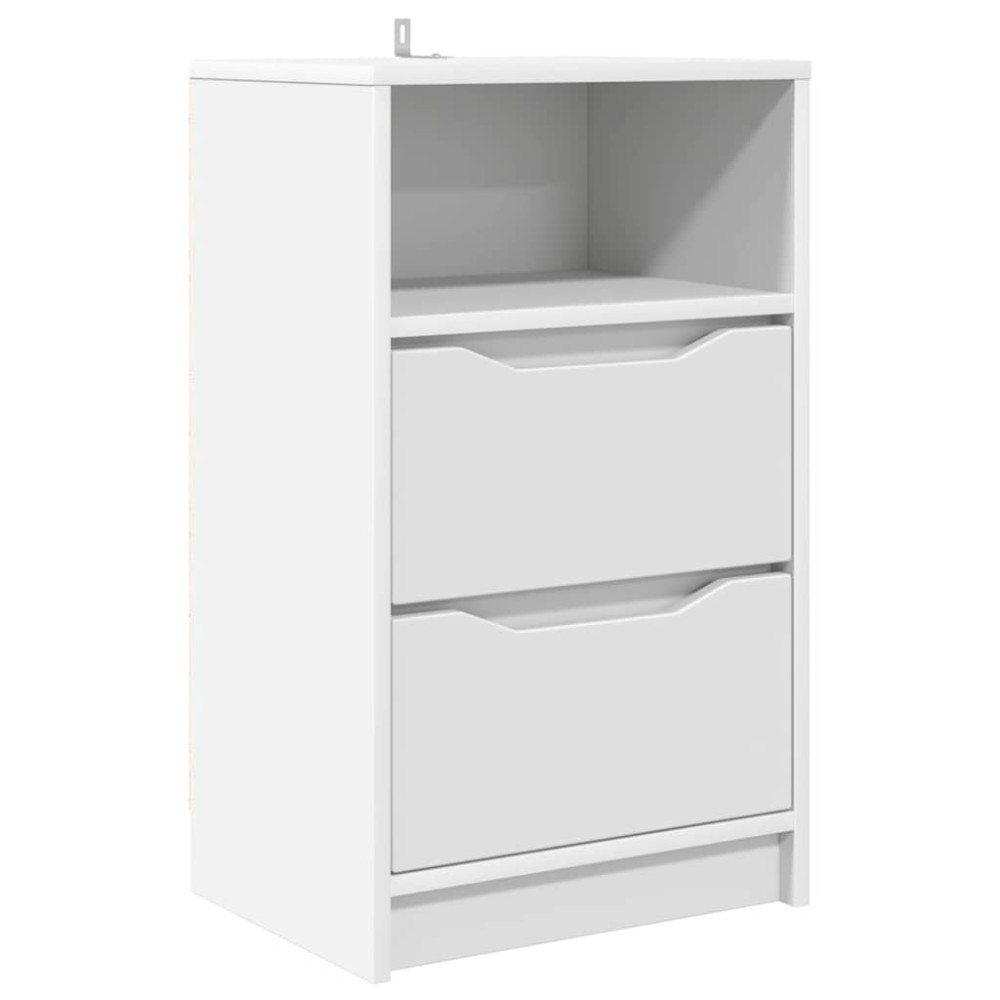 vidaXL Κομοδίνο Λευκό 40 x 30 x 467 εκ Επεξεργασμένο Ξύλο