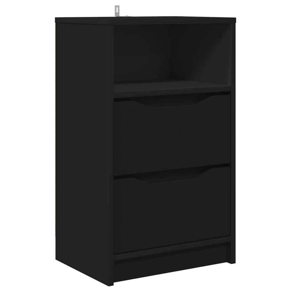 vidaXL Κομοδίνο Μαύρο 40 x 30 x 467 εκ Επεξεργασμένο Ξύλο