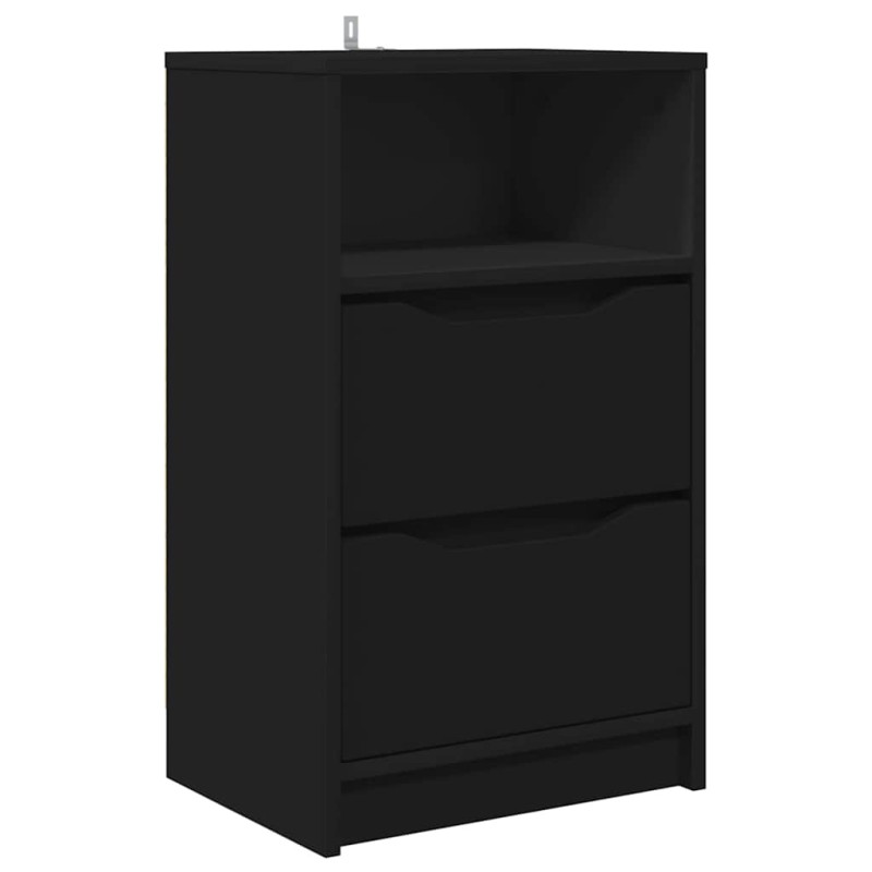 vidaXL Κομοδίνο Μαύρο 40 x 30 x 467 εκ Επεξεργασμένο Ξύλο