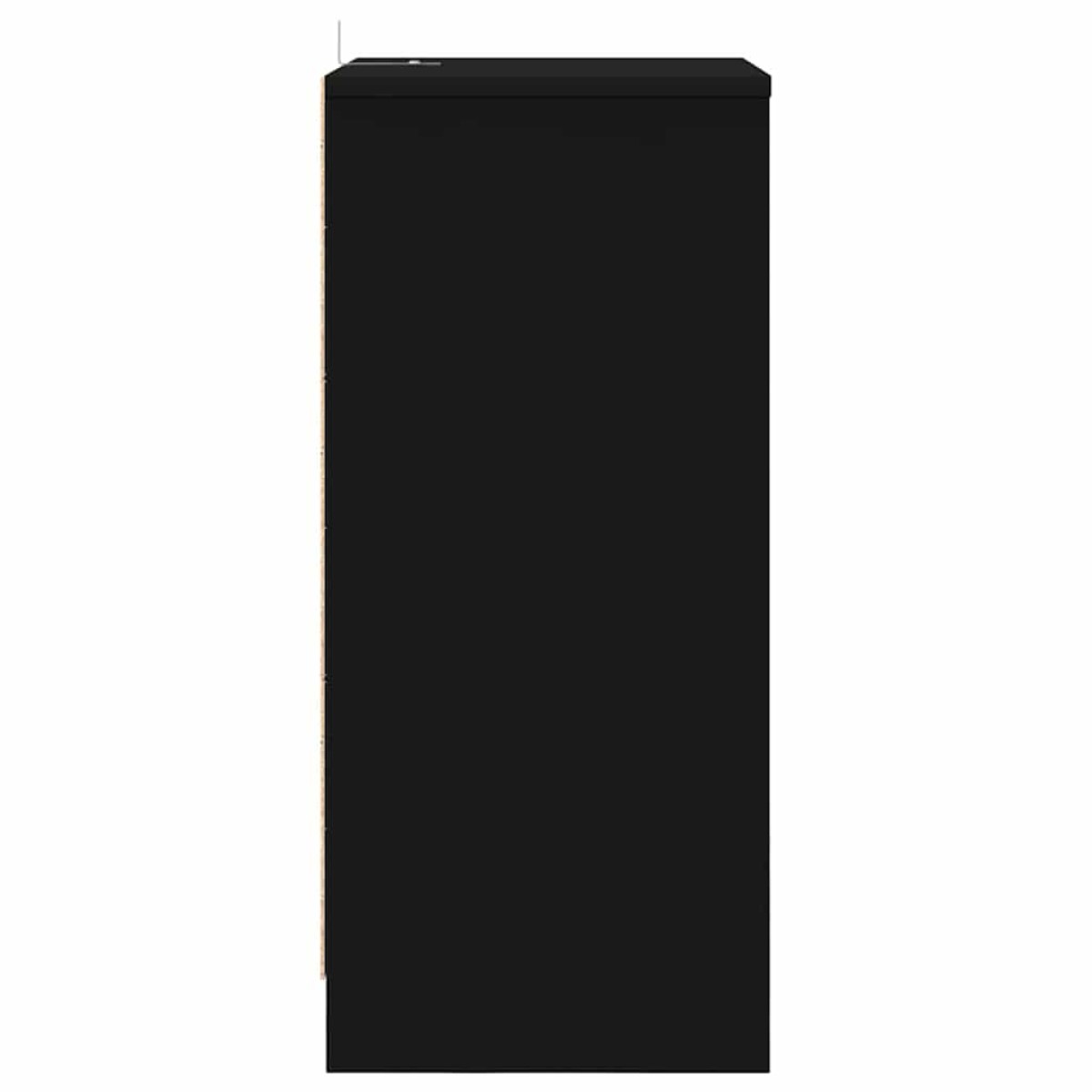 vidaXL Κομοδίνα 2 τεμ. Μαύρο 40 x 30 x 467 εκ Επεξεργασμένο Ξύλο