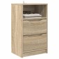 vidaXL Κομοδίνα 2 τεμ. Δρύς Sonoma 40 x 30 x 467 εκ Επεξεργασμένο Ξύλο