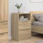 vidaXL Κομοδίνα 2 τεμ. Δρύς Sonoma 40 x 30 x 467 εκ Επεξεργασμένο Ξύλο