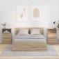 vidaXL Κομοδίνα 2 τεμ. Δρύς Sonoma 40 x 30 x 467 εκ Επεξεργασμένο Ξύλο