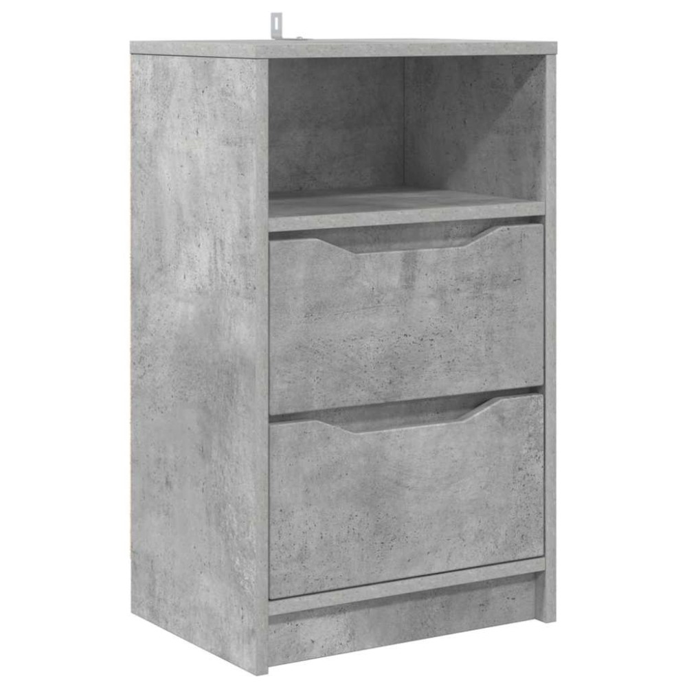 vidaXL Κομοδίνο Σκυρόδεμα Γκρι 40 x 30 x 467 εκ Επεξεργασμένο Ξύλο