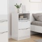 vidaXL Κομοδίνα 2 τεμ. Υψηλής γυαλάδας λευκό 40 x 30 x 467 εκ