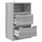 vidaXL Κομοδίνα 2 τεμ. Γκρίζο Σονομα 40 x 30 x 467 εκ