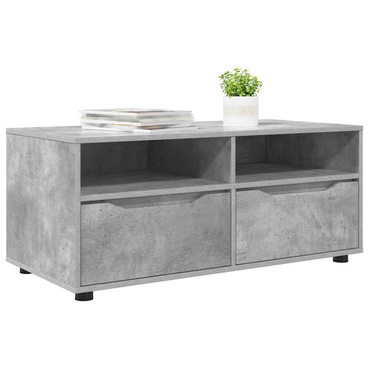 vidaXL Ντουλάπι TV 100 x 48 x 43 εκ. Σκυρόδεμα Γκρι Επεξεργασμένο Ξύλο