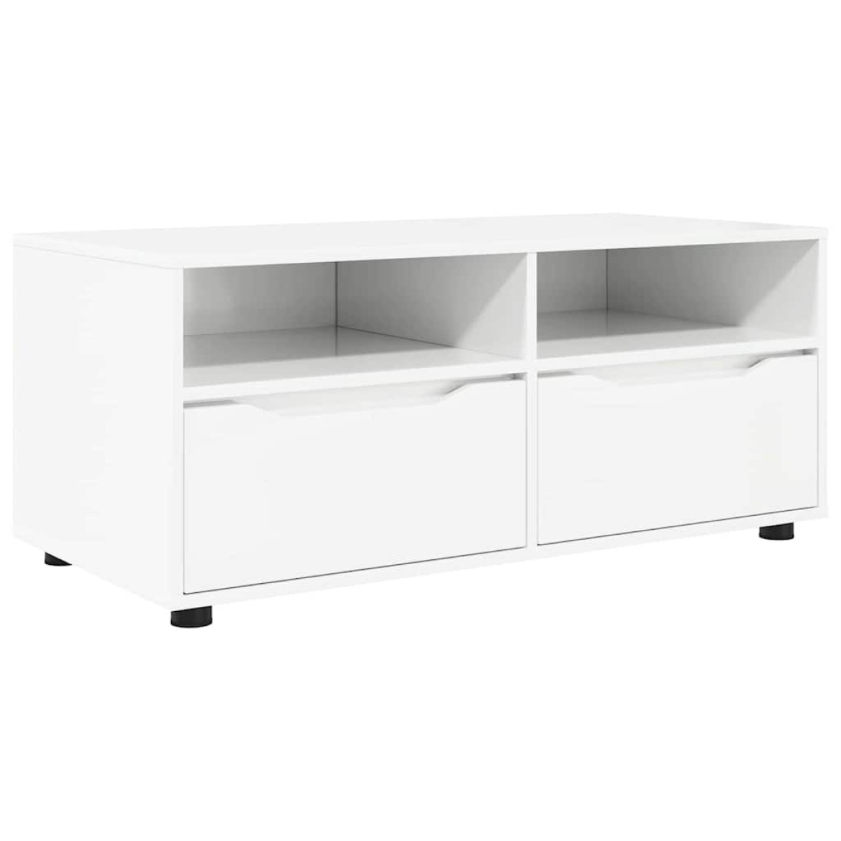vidaXL Ντουλάπι TV 100 x 48 x 43 εκ. Υψηλής γυαλάδας λευκό