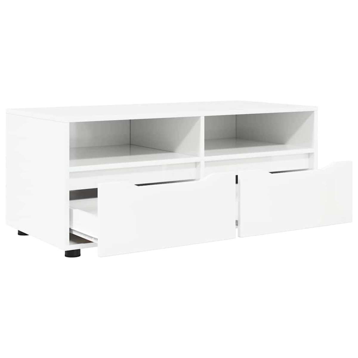 vidaXL Ντουλάπι TV 100 x 48 x 43 εκ. Υψηλής γυαλάδας λευκό