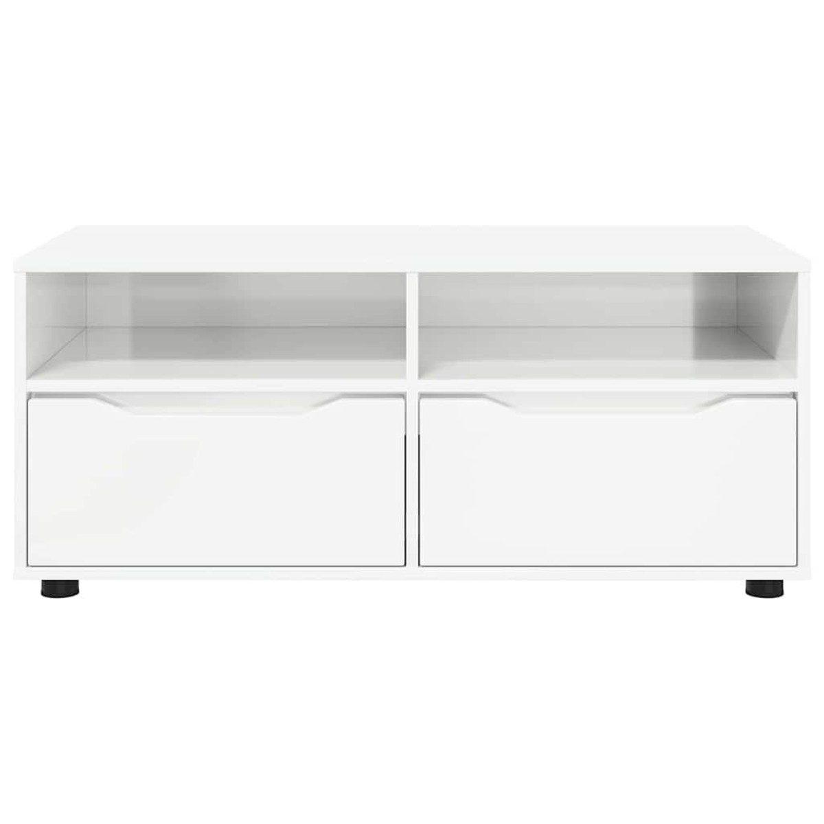 vidaXL Ντουλάπι TV 100 x 48 x 43 εκ. Υψηλής γυαλάδας λευκό