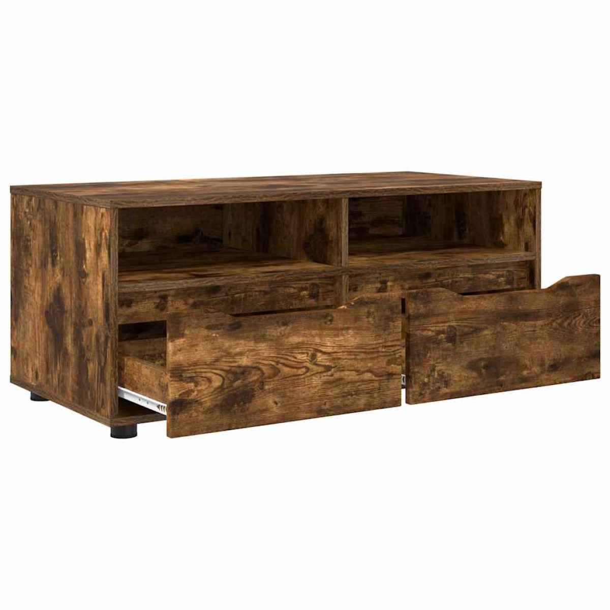vidaXL Ντουλάπι TV 100 x 48 x 43 εκ. Καπνιστό Δρύς Επεξεργασμένο Ξύλο