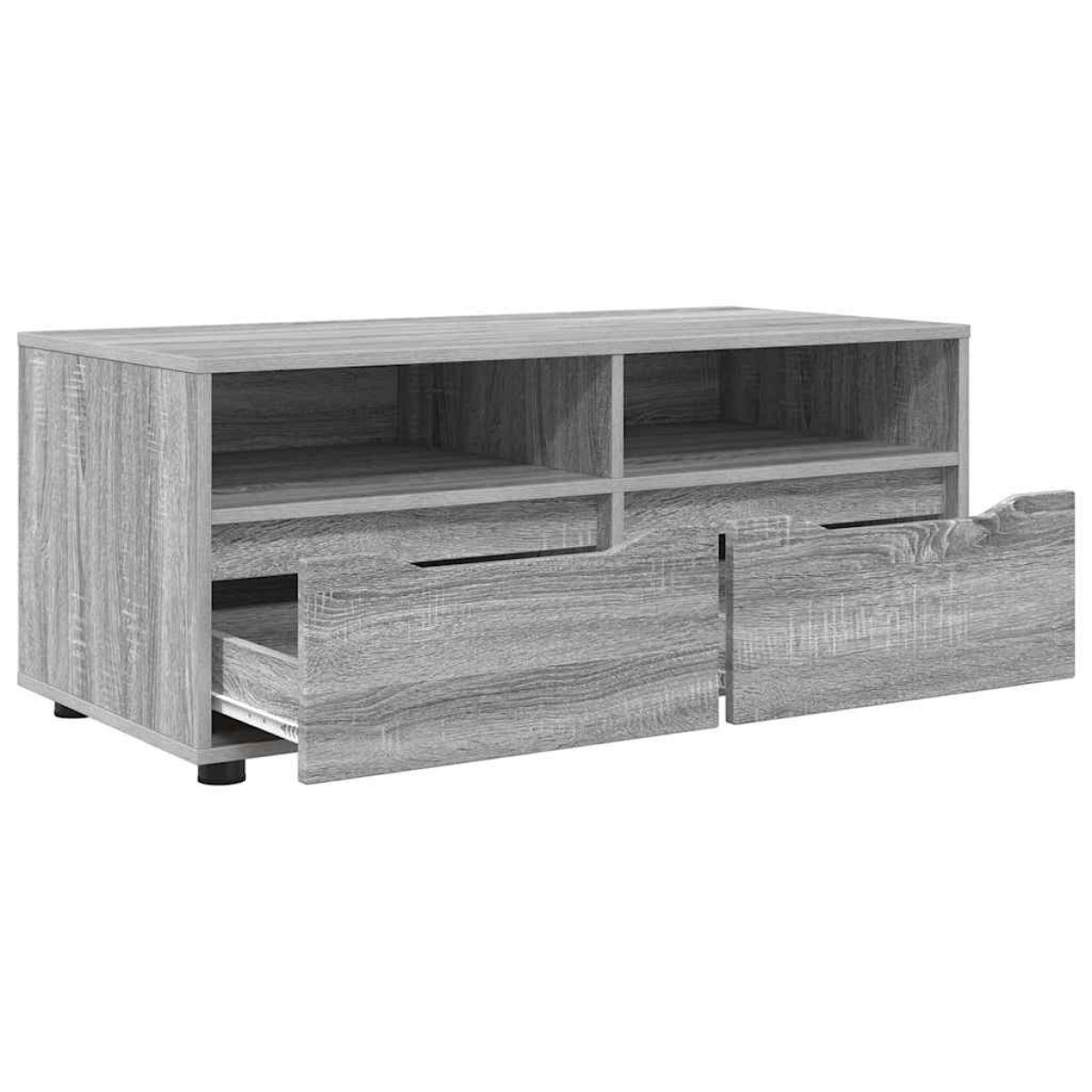 vidaXL Ντουλάπι TV 100 x 48 x 43 εκ. Γκρίζο Σονομα Επεξεργασμένο Ξύλο