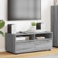 vidaXL Ντουλάπι TV 100 x 48 x 43 εκ. Γκρίζο Σονομα Επεξεργασμένο Ξύλο