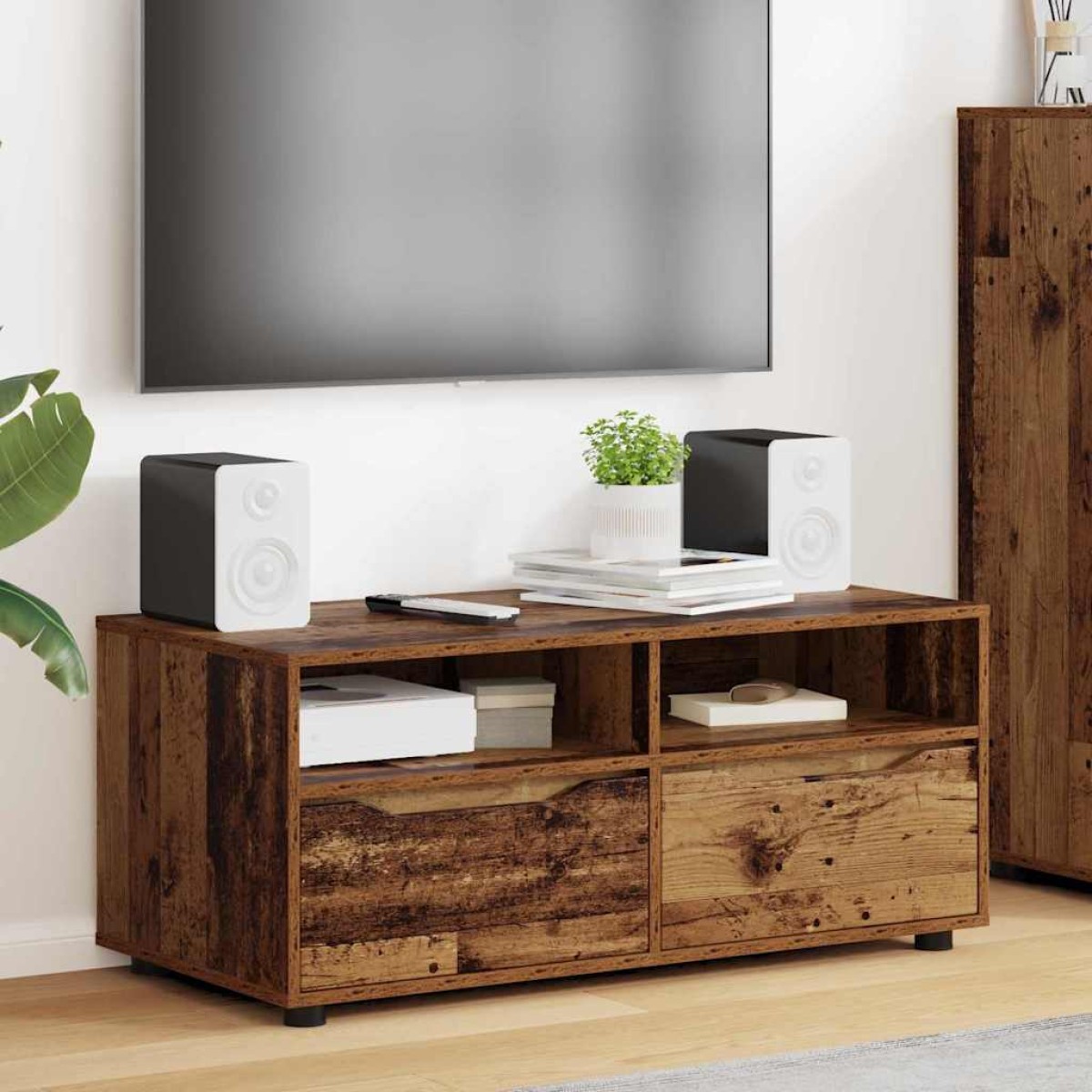 vidaXL Ντουλάπι TV 100 x 48 x 43 εκ. Παλιό Ξύλο Επεξεργασμένο Ξύλο