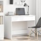 vidaXL Γραφείο Λευκός 100 x 50 x 78 εκ Μηχανικά επεξεργασμένο ξύλο