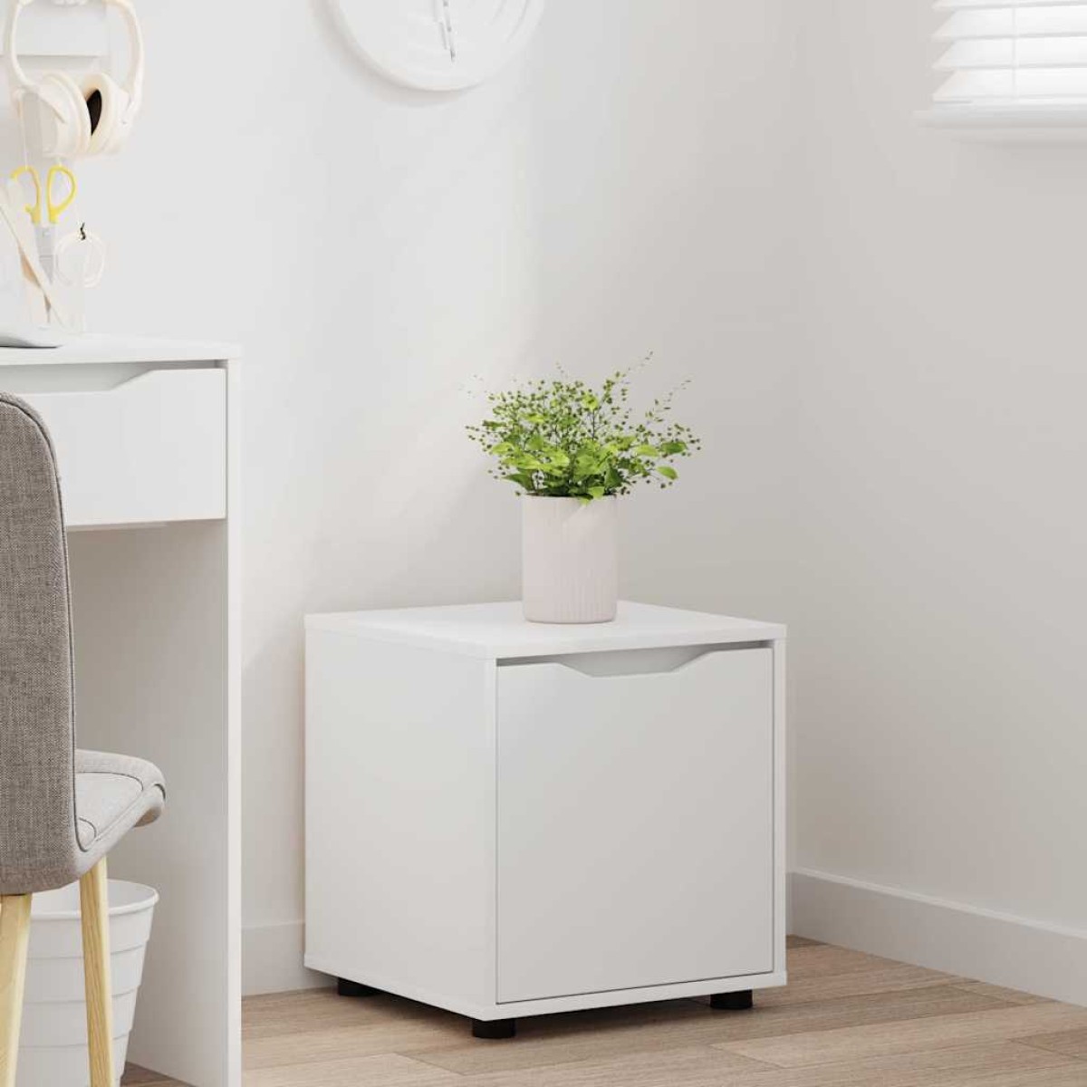 vidaXL Ντουλάπι Μπάνιου 40,5 x 40 x 44 εκ Επεξεργασμένο Ξύλο Λευκό