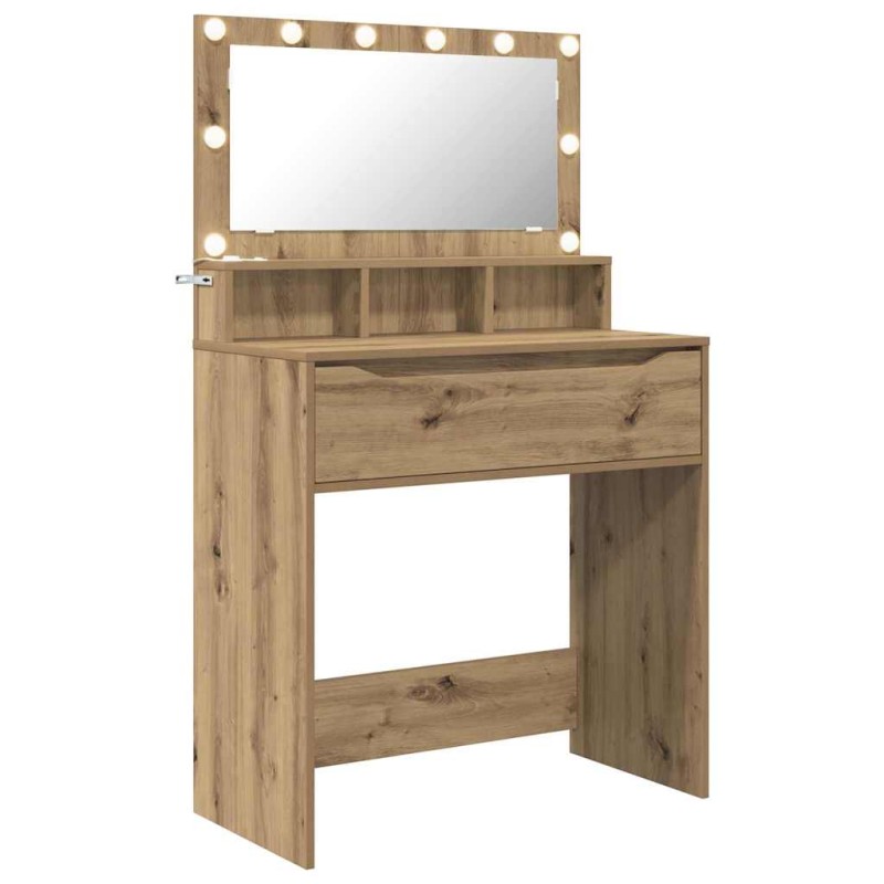 vidaXL Τραπέζια Ντυσίματος Κρεβατοκάμαρας Artisan Oak