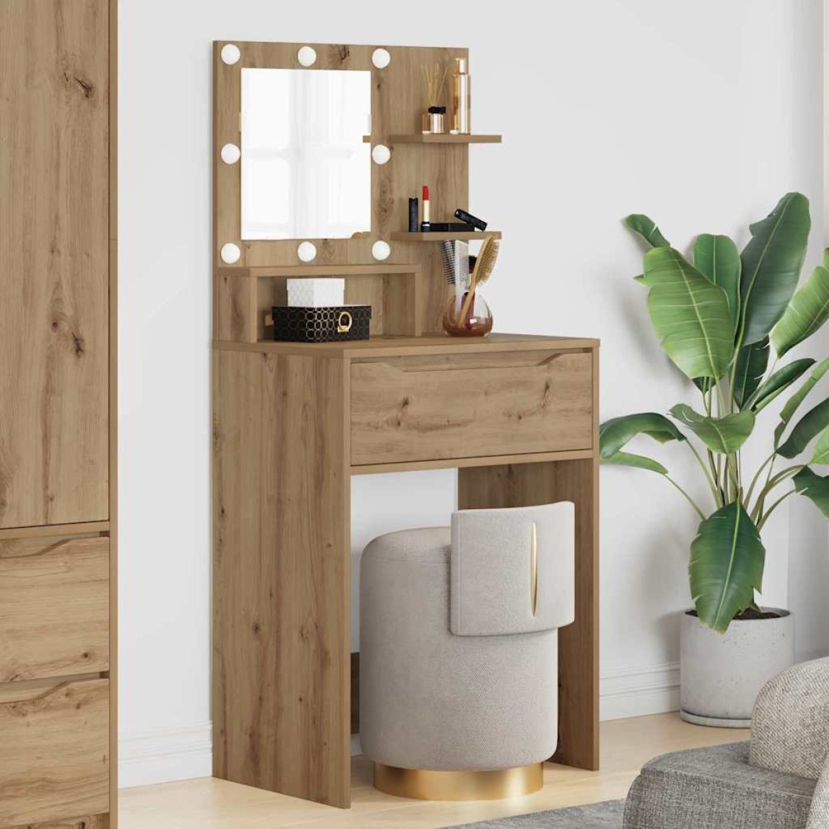vidaXL Τραπέζια Ντυσίματος Κρεβατοκάμαρας Artisan Oak