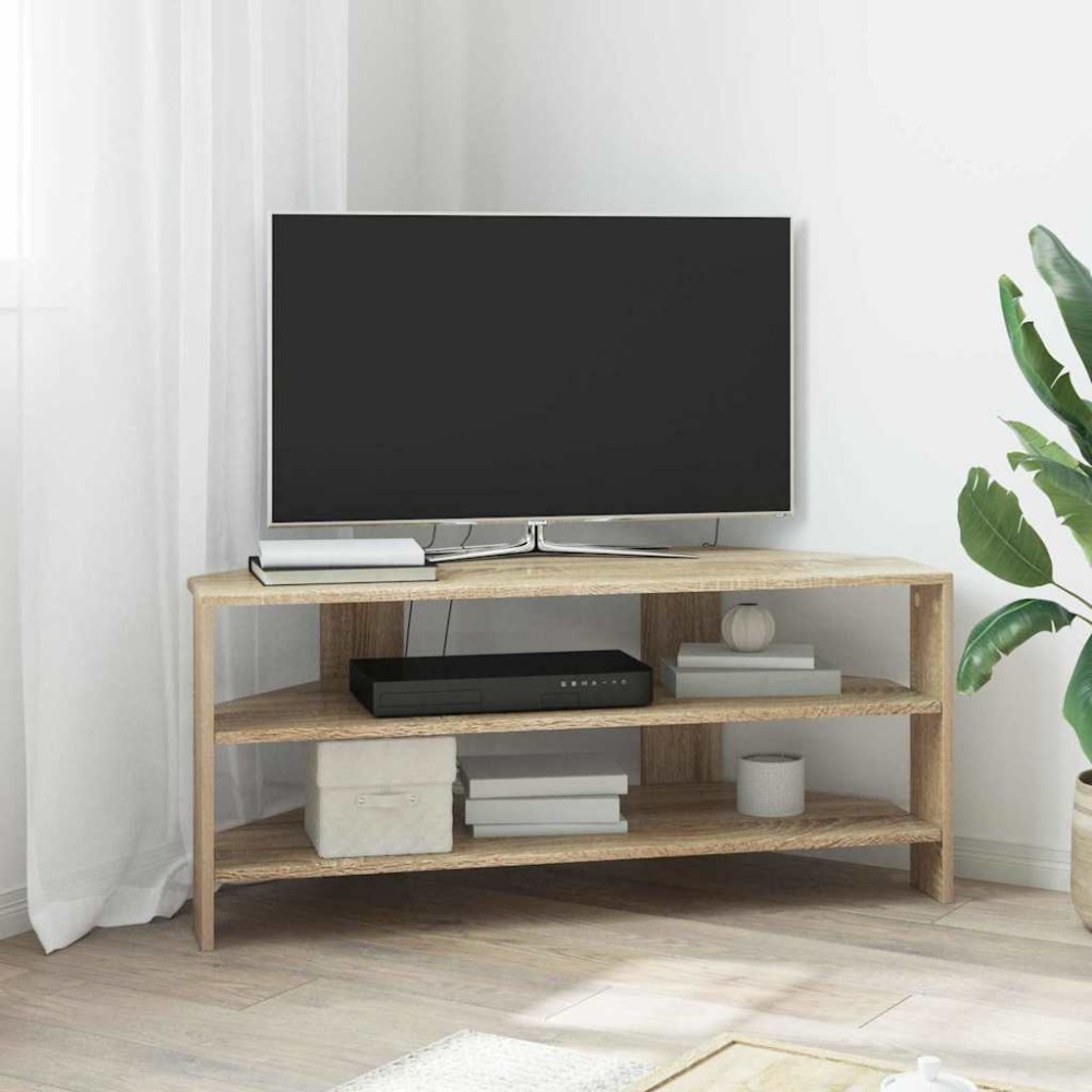 vidaXL ΓωνιακήΒάσηΤηλεόρασης 102x40,5x45εκ Δρύς Sonoma