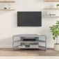 vidaXL ΓωνιακήΒάσηΤηλεόρασης 102x40,5x45εκ Γκρίζο Σονομα