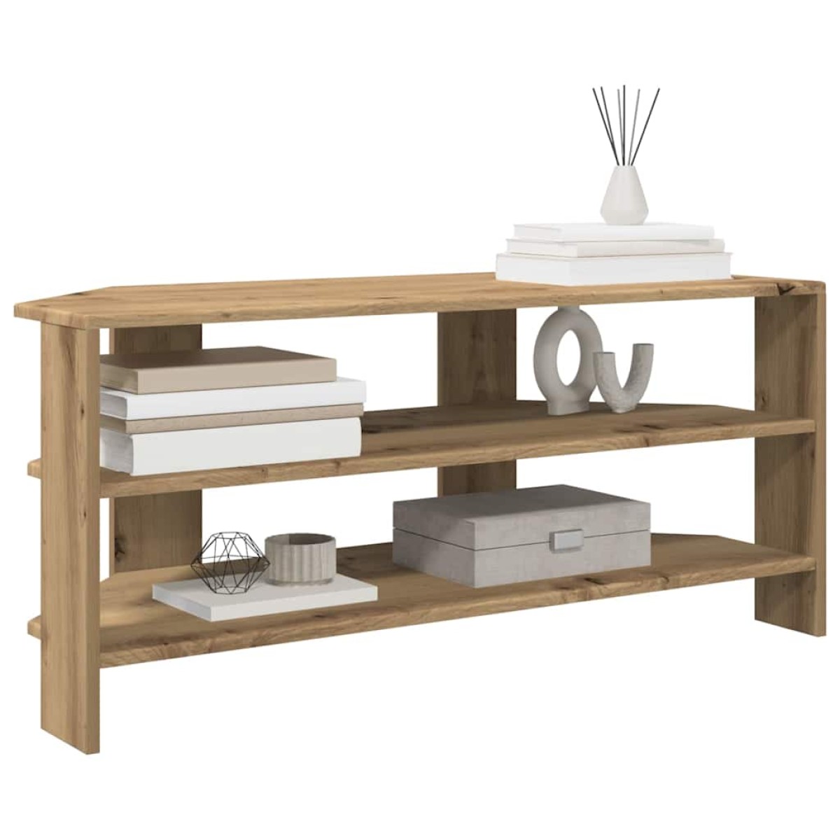 vidaXL ΓωνιακήΒάσηΤηλεόρασης 102x40,5x45εκ Artisan Oak