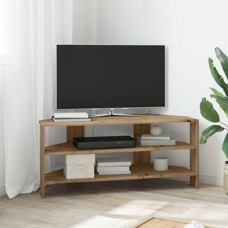 vidaXL ΓωνιακήΒάσηΤηλεόρασης 102x40,5x45εκ Artisan Oak