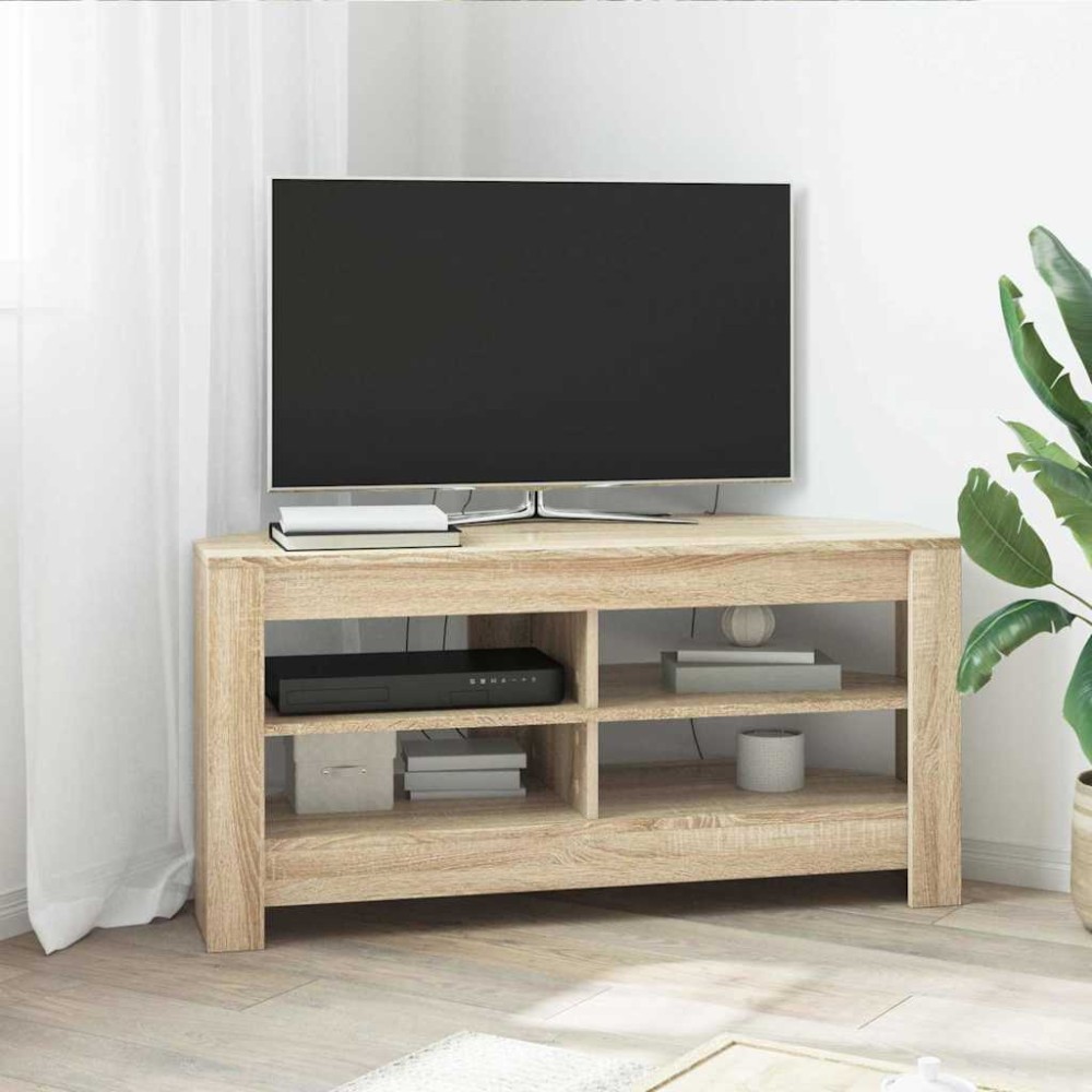 vidaXL ΓωνιακήΒάσηΤηλεόρασης 102 x 40,5 x 45 εκ Δρύς Sonoma