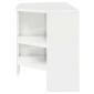 vidaXL ΓωνιακήΒάσηΤηλεόρασης 102 x 40,5 x 45 εκ Υψηλή γυαλιστερή Λευκή