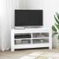 vidaXL ΓωνιακήΒάσηΤηλεόρασης 102 x 40,5 x 45 εκ Υψηλή γυαλιστερή Λευκή