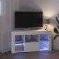 vidaXL Γωνιακός LED Τηλεοπτικός Κάμπινγκ 100 x 40 x 50 cm Λευκό