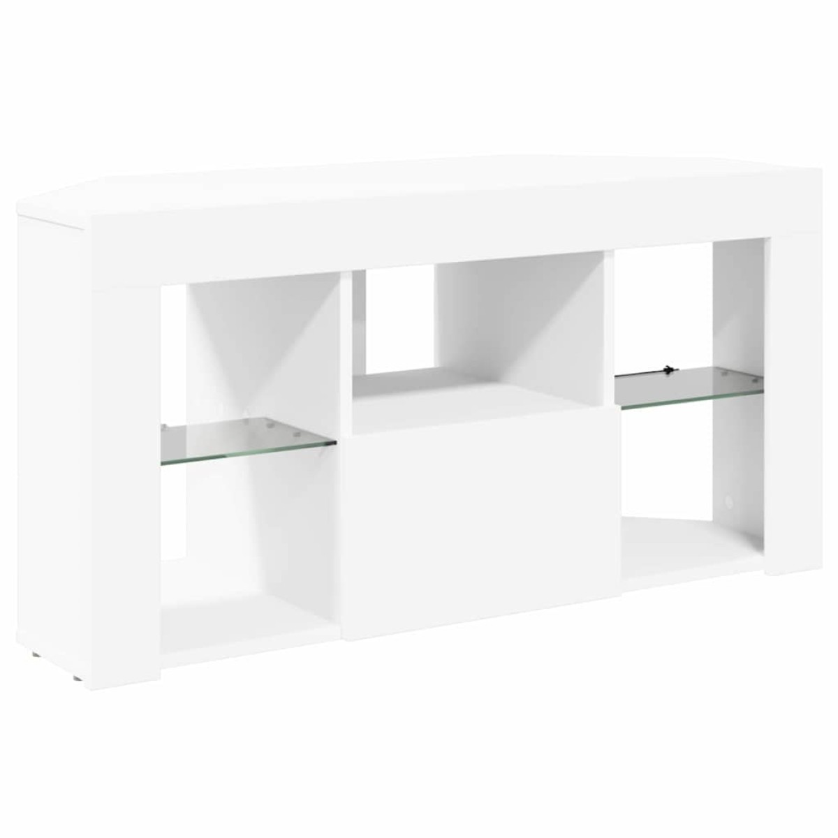vidaXL Γωνιακός LED Τηλεοπτικός Κάμπινγκ 100 x 40 x 50 cm Λευκό