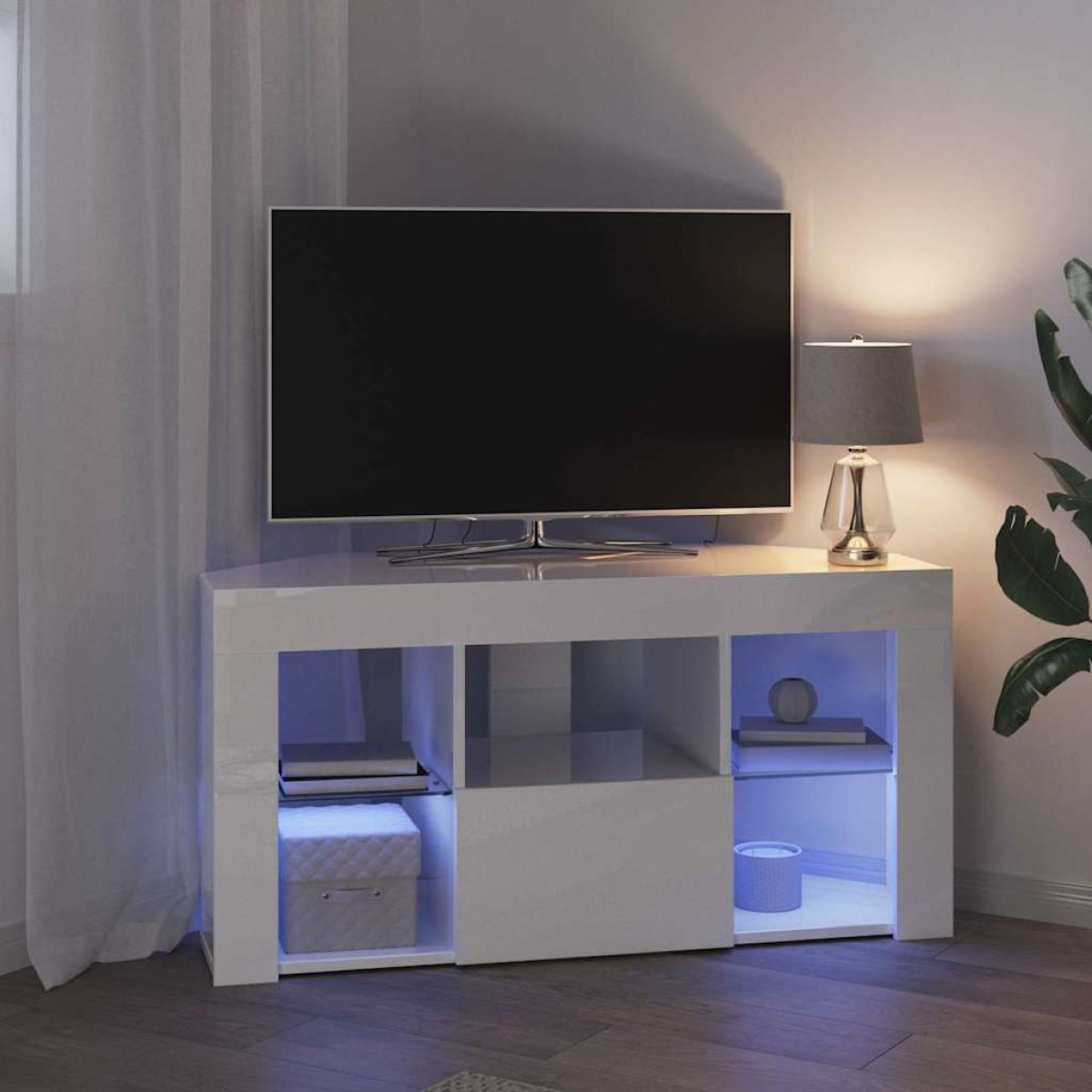 vidaXL Γωνιακός LED Τηλεοπτικός Κάμπινγκ 100 x 40 x 50 cm