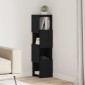 vidaXL Γωνιακό Ντουλάπι 25,5x25x102εκ Επεξεργασμένο Ξύλο Μαύρη Οξυά