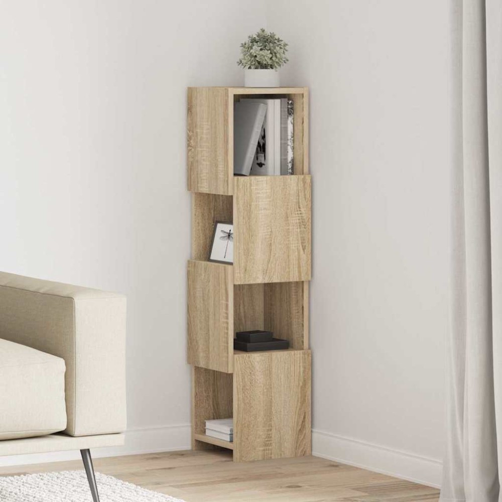 vidaXL Γωνιακό Ντουλάπι 25,5x25x102εκ Επεξεργασμένο Ξύλο Δρύς Sonoma