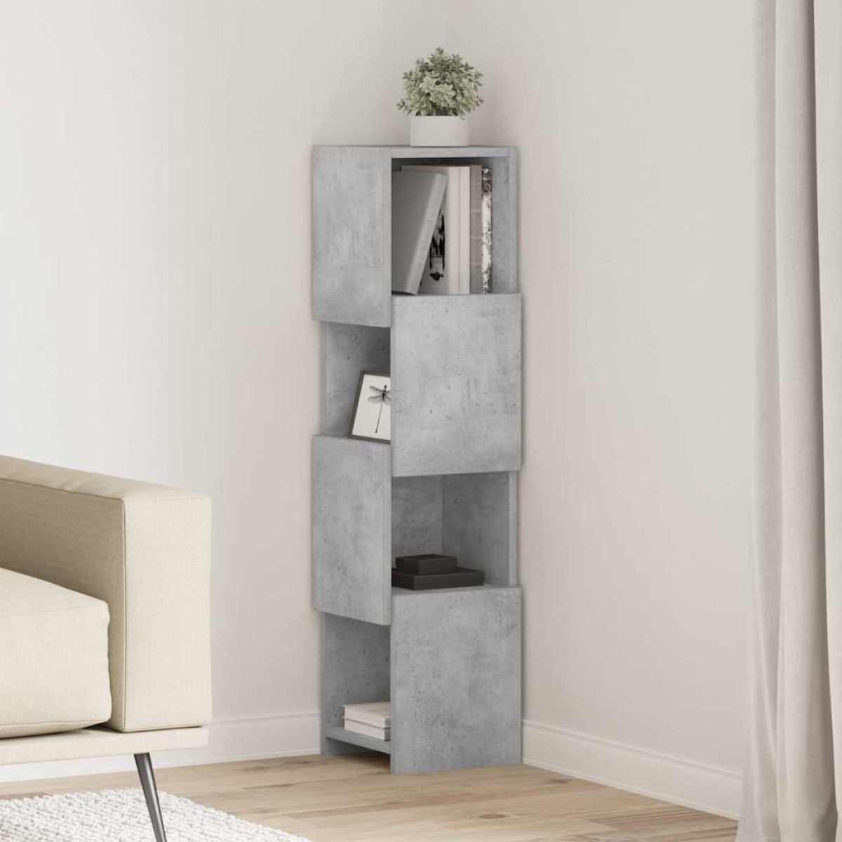 vidaXL Γωνιακό Ντουλάπι 25,5x25x102εκ Επεξεργασμένο Ξύλο