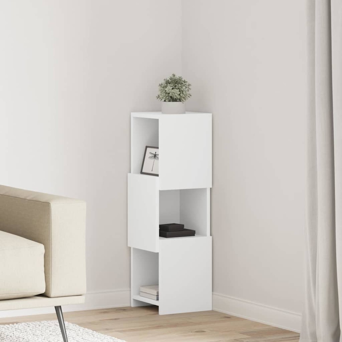 vidaXL Γωνιακό Ντουλάπι 25,5x25x80εκ Επεξεργασμένο Ξύλο