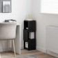 vidaXL Γωνιακό Ντουλάπι 25,5x25x80εκ Επεξεργασμένο Ξύλο Μαύρη Οξυά