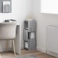 vidaXL Γωνιακό Ντουλάπι 25,5x25x80εκ Επεξεργασμένο Ξύλο Γκρίζο Σονομα