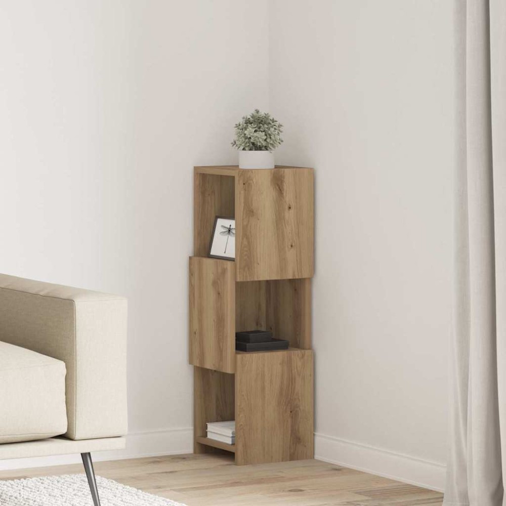 vidaXL Γωνιακό Ντουλάπι 25,5x25x80εκ Επεξεργασμένο Ξύλο Artisan Oak