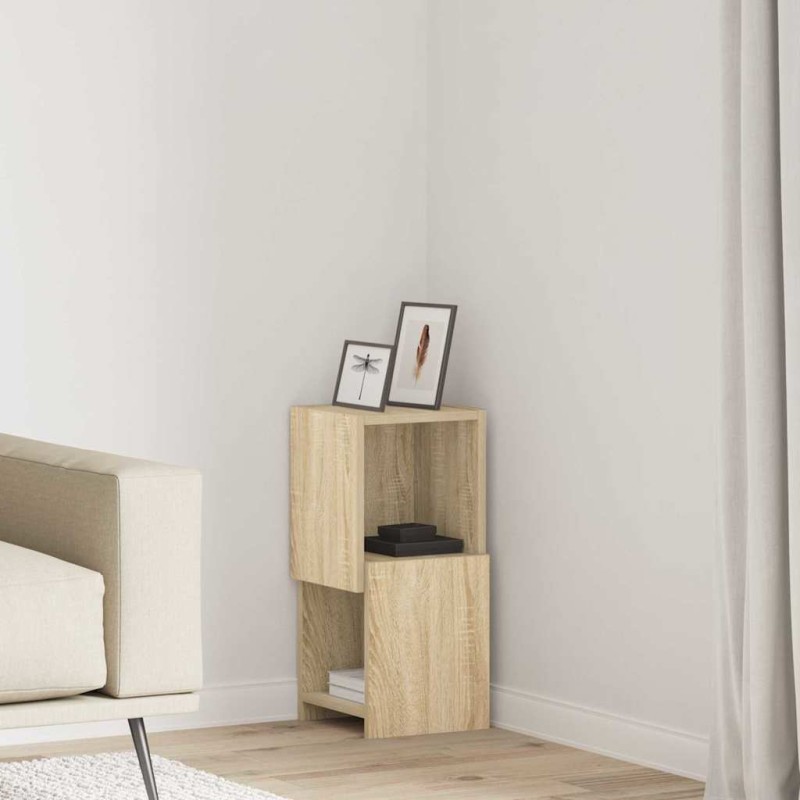 vidaXL Γωνιακό Ντουλάπι 25,5x25x55εκ Επεξεργασμένο Ξύλο Δρύς Sonoma