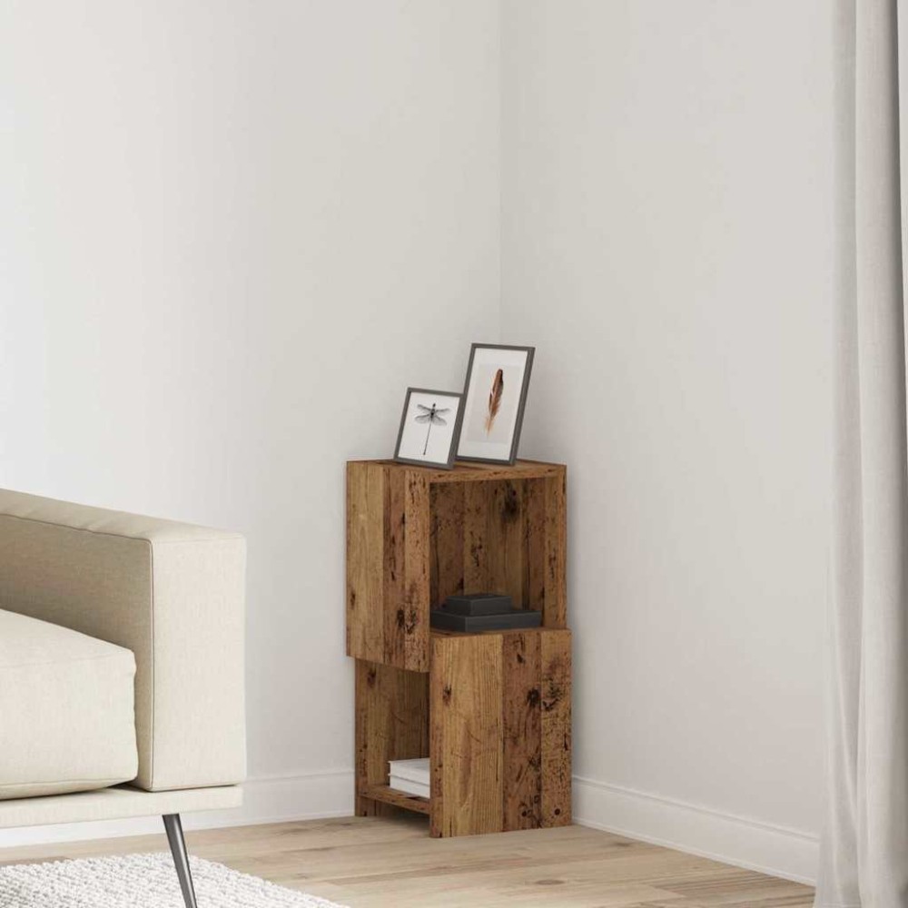 vidaXL Γωνιακό Ντουλάπι 25,5x25x55εκ Επεξεργασμένο Ξύλο Παλιό ξύλο