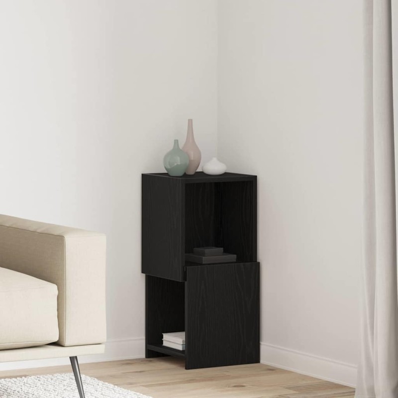 vidaXL Γωνιακό Ντουλάπι 30,5x30x65εκ Επεξεργασμένο Ξύλο Μαύρη Οξυά