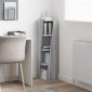 vidaXL Γωνιακό Ντουλάπι 27,5x27x102εκ Επεξεργασμένο Ξύλο Γκρίζο Σονομα